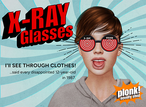 Plonk! X-ray specs ad