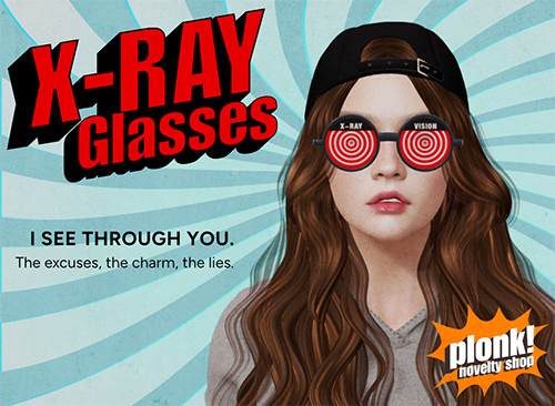 Plonk X-ray Glasses advertisement, alternate layout