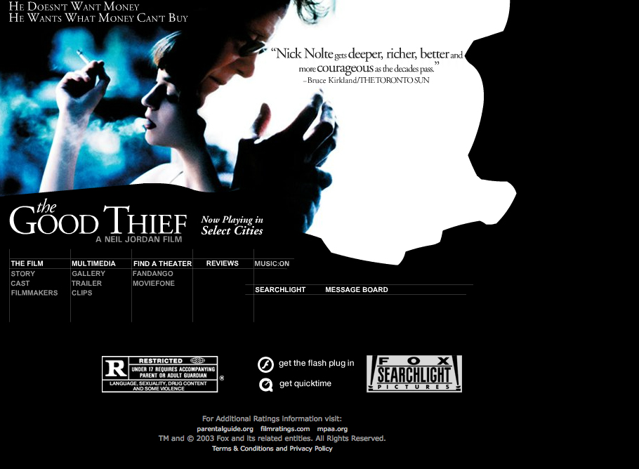 The Good Thief — Fox Searchlight Pictures campaign creative.